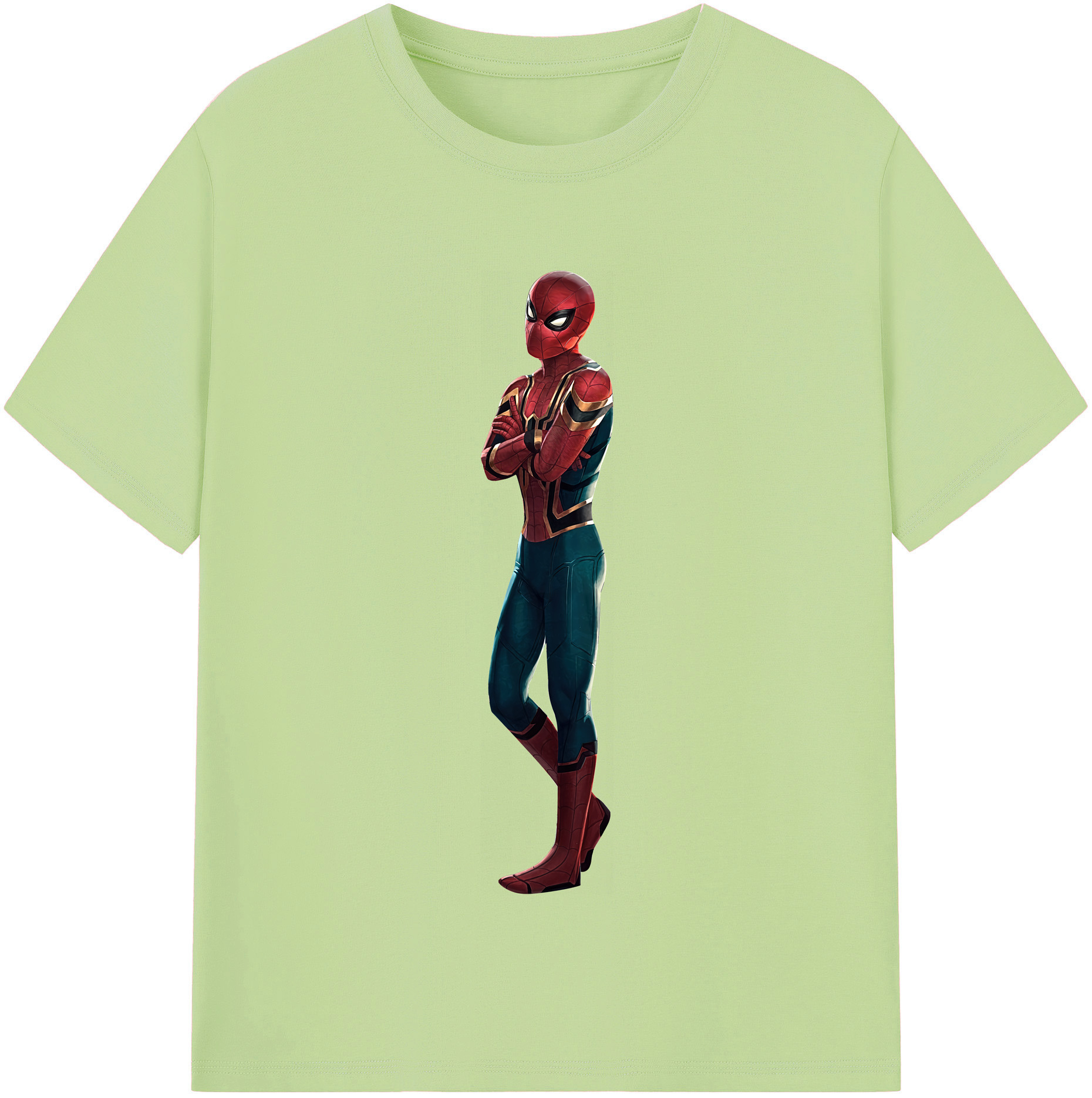 （画像用） Spider Man スパイダーマン 綿100％半袖Tシャツ（フロントプリント）